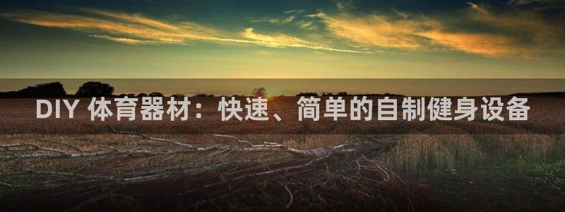 耀世娱乐是不是很黑：DIY 体育器材：快速、简单的自