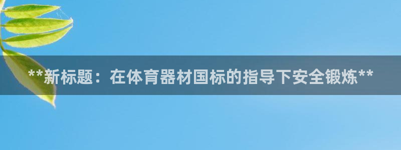 耀世平台网站：**新标题：在体育器材国标的指导下安全