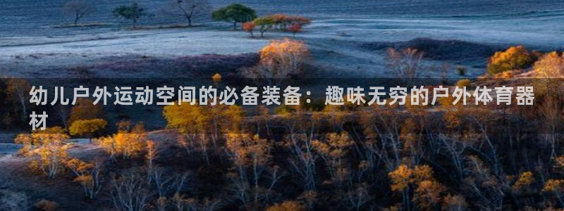 耀世娱乐平台官网登录入口网址：幼儿户外运动空间的必备