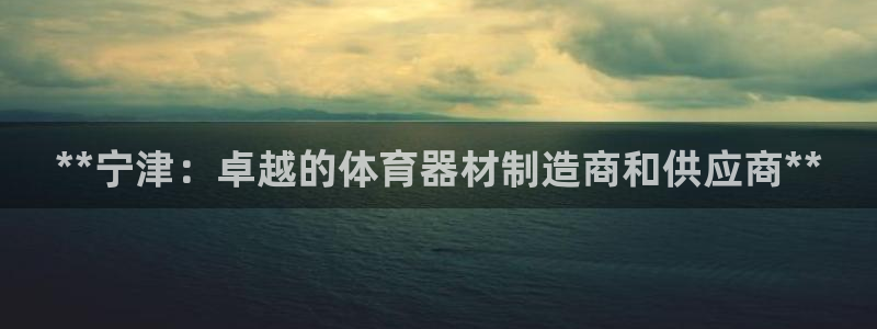 耀世微光mv：**宁津：卓越的体育器材制造商和供应商