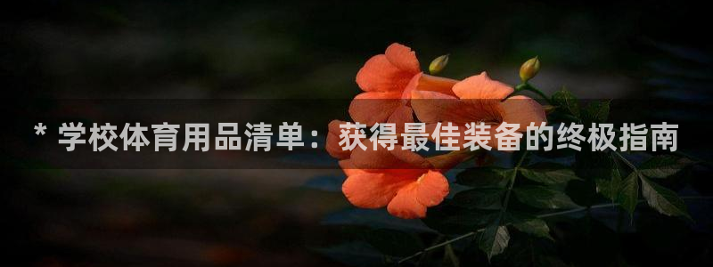 耀世娱乐平台注册登录：* 学校体育用品清单：获得最佳